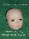 Molde para rosto de boneca (MAC 10)